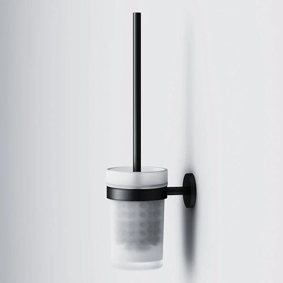 Ершик для унитаза AM.PM X-Joy A85A33322 со стеклянной настенной подставкой, черный-3