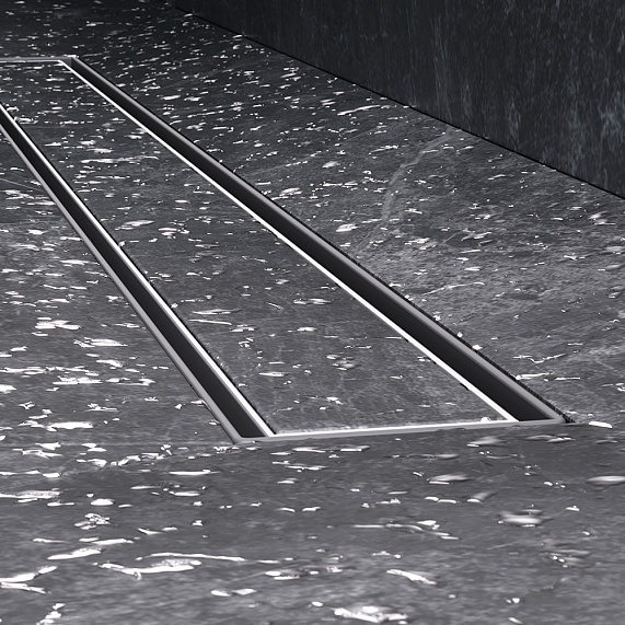 Душевой трап (лоток) 80 AM.PM MasterFlow W01SC-U11-080-04SB комбинированный затвор со стальной матовой решеткой под плитку-12