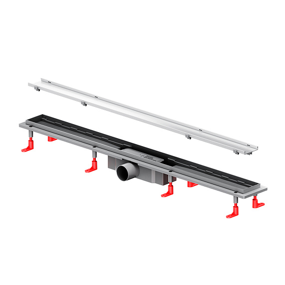 Душевой трап (лоток) 90 AM.PM PrimeFlow W02SC-U11-090-04SB комбинированный затвор со стальной матовой решеткой под плитку-20