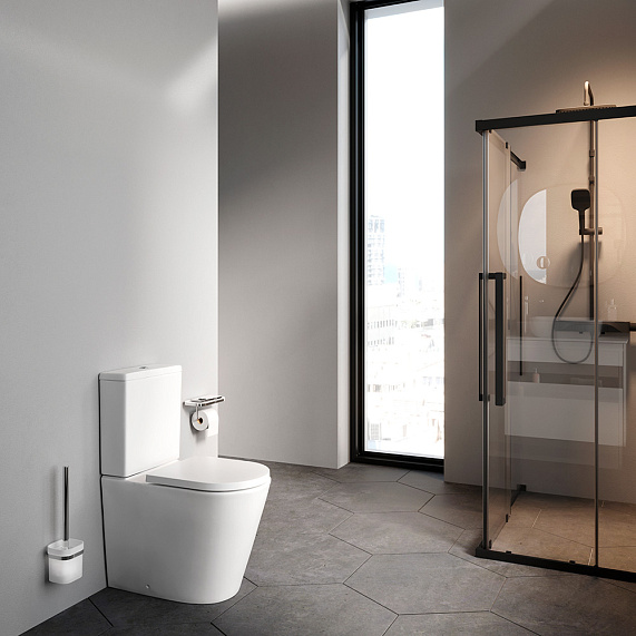 Унитаз-компакт напольный AM.PM Flash C9H8600LMSC безободковый с сиденьем микролифт, белый-7