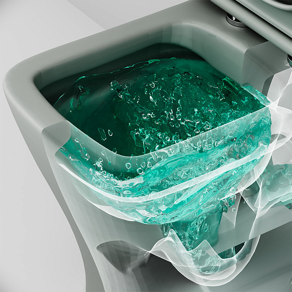 Унитаз-компакт напольный AM.PM Struktura C9S8600GRSC безободковый с сиденьем микролифт, серый матовый-3