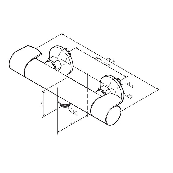 Смеситель для душа AM.PM X-Joy F85A40022 термостат, черный-9