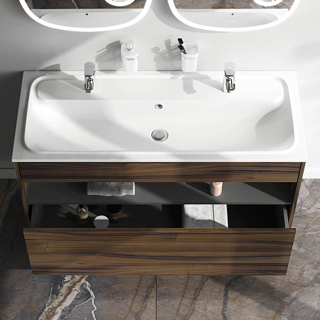 Тумба с раковиной 120 AM.PM Func M8FFUX1201OF подвесная/напольная на ножках под дерево