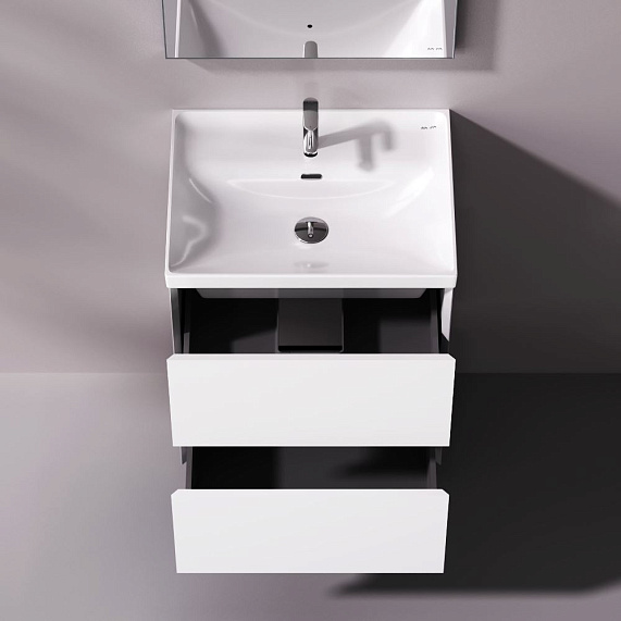 Тумба с раковиной 60 AM.PM Above M9X-FSX0602WG-WCC0600WG напольная, белая глянцевая-1