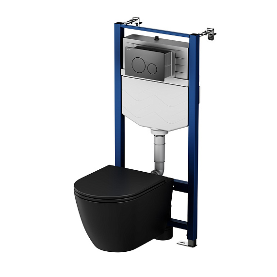 Унитаз подвесной с инсталляцией AM.PM Struktura IS70138.9S1700MB сиденьем микролифт-1