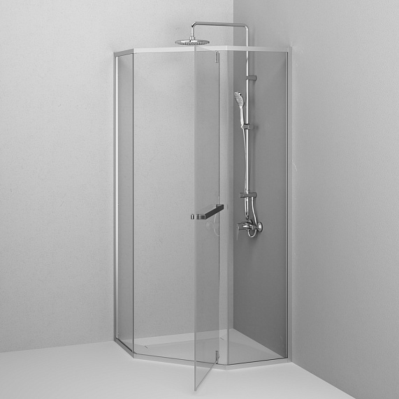 Душевое ограждение без поддона 90x90 AM.PM Gem W90G-405-9090-MT профиль серебристый-5