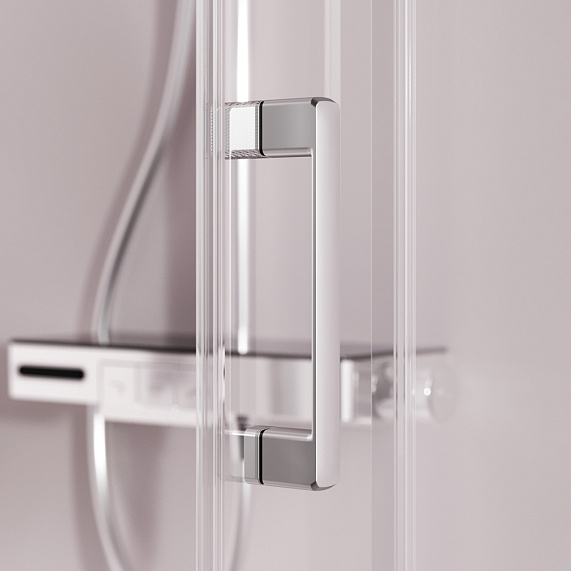 Душевое ограждение без поддона 90x90 AM.PM Above W9XG-403-9090-MT профиль серебристый-6