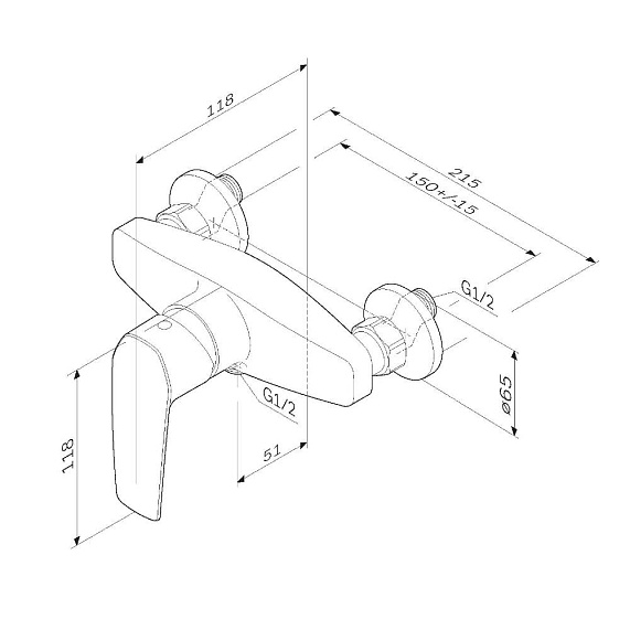Смеситель для душа AM.PM Gem F90A20022 черный-8