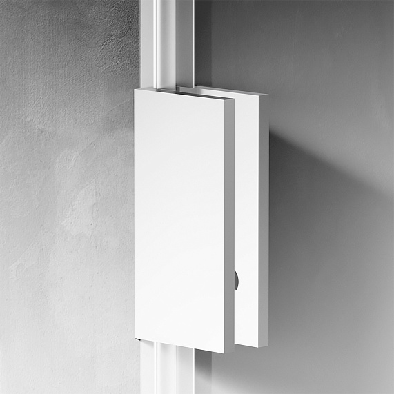 Душевая перегородка 100x195 AM.PM X-Joy W94UWI-100-F1-MTE прозрачное стекло, профиль серебристый-3