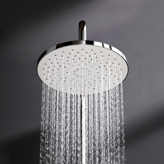 Душевая система AM.PM X-Joy F0785A700 стойка с тропическим душем, смесителем, изливом, хром-4