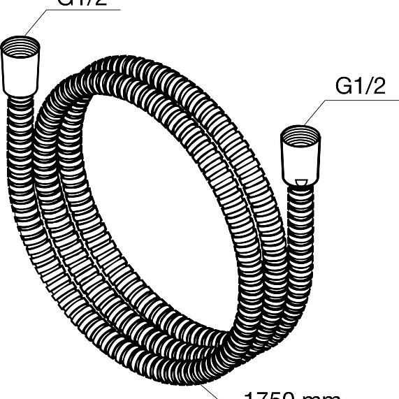 Шланг для душа 1750 AM.PM F0400264 хром