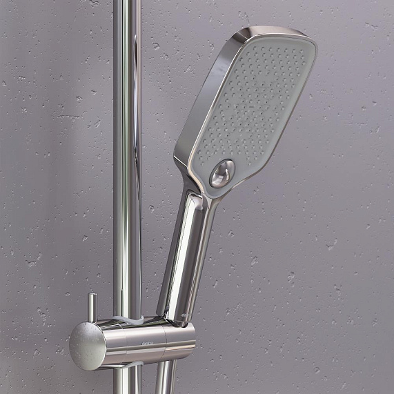 Душевая система Damixa Gala 953800000 стойка с тропическим душем, термостатом, смесителем, хром-3