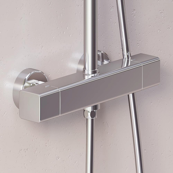 Душевая система Damixa Gala 953800000 стойка с тропическим душем, термостатом, смесителем, хром-2