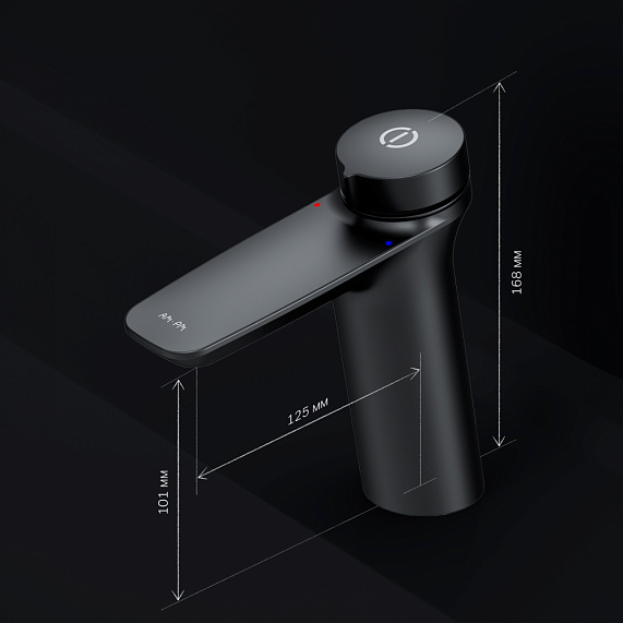 Смеситель для раковины (умывальника) AM.PM Inspire 2.0 F50A02522 черный-7