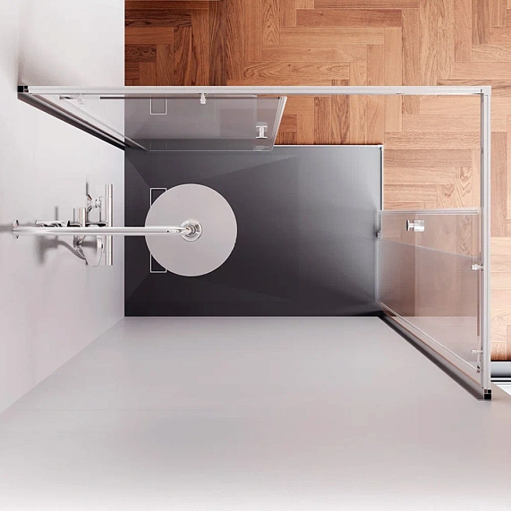 Душевое ограждение без поддона 80x120 AM.PM X-Joy W94G-403-120280-MT1K профиль серебристый-2