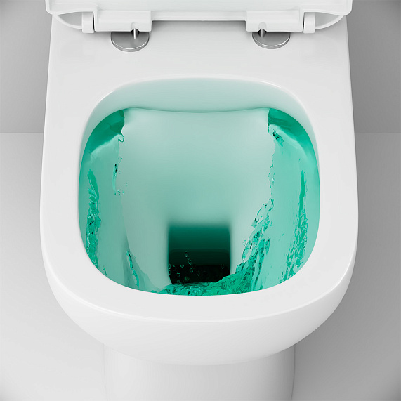 Унитаз напольный AM.PM Moxie C9M8601SC безободковый с сиденьем микролифт, белый-1